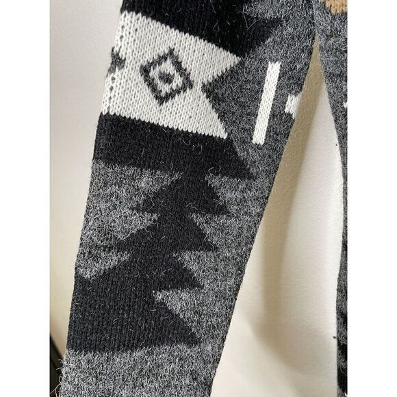 Sioni Size S Duster Cardigan Sweater Long Open Front Hood Southwestern - Picture 4 of 7